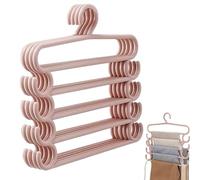 Pantalones de ahorro de espacio-Pantalones de pantalones escalonados, gancho de ropa | Construcción de acero inoxidable, diseño de brazo oscilante, barras colgantes antiarrugas, marco plegable