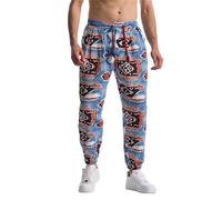 Pantalones de algodón y lino para hombre, holgados, estampados, con lazo de colores, transpirables, cómodos, divertidos, ligeros, casuales, con cordón, hot pink, XXL