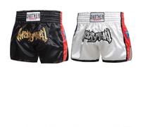 Pantalones de Boxeo Unisex para MMA y Muay Thai, Shorts Deportivos Transpirables con Cintura Elástica, Estampado para Entrenamiento de Fitness, Talla M a XXL(White XL)