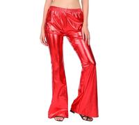 Pantalones de Brillos para Mujer Acampanados Estilo Disco de Pierna Ancha Pantalones de Baile Vintage AñOs 70 Palazzo Pantalón Largo Pierna Ancha Cintura Alta Corte Bota