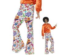Pantalones De Campana Hippy De Los 60 Y 70 Para Adultos Disfraz De Fiesta