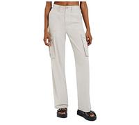 Pantalones de carga cómodos para mujer Y2K de gran tamaño Pant Multibolsillos con cremallera Casual Pantalones Mujer Vacaciones Ligero Cintura Elástica Ropa Algodón Streetwear Ciclismo, gris, XXL