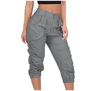 Pantalones de carga genéricos para mujer verano - Pantalones de carga para mujer verano - Corsario con varios bolsillos para pantalones de corte ajustado, leggings transpirables para exterior