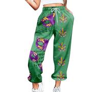 Pantalones de carnaval, adecuados para calabaza, fondo impreso, pantalones de jogging, bolsillos, cintura alta, atléticos, gimnasio, ajuste atlético, pantalones de jogger 2026, amarillo, XXL