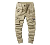 Pantalones de chándal cargo para hombre, cintura elástica, pantalones deportivos con goma elástica, pantalones de senderismo Y2K Hip Hop Pantalones de trabajo al aire libre Pantalones tácticos de un