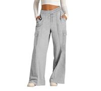 Pantalones de chándal cargo para niñas, de cintura alta, pierna ancha, pantalones de jogging para niños, pantalones escolares, pantalones deportivos de pierna recta, cintura elástica, estilo hip hop