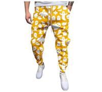 Pantalones de chándal de Halloween para hombre, con goma elástica, pantalones de entrenamiento de cintura alta, pantalones de ocio, divertidos, estampados, pantalones de softshell, pierna Cinch Bottom