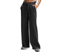 Pantalones de chándal de mujer de talla grande, pantalones de mujer elegantes de cintura alta para el tiempo libre, pantalones de fitness y yoga elásticos, pantalones chándal de mujer anchos