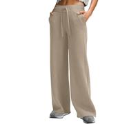 Pantalones de chándal de mujer de talla grande, pantalones de mujer elegantes de cintura alta para el tiempo libre, pantalones de fitness y yoga elásticos, pantalones chándal de mujer anchos
