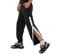 Pantalones de chándal elástico con Bolsillos, Botones, con Franjas Rayas, Pantalones Deportivo Algodón Raya Largos Pantalon Chándal, Pantalones de Entrenamiento Transpirables,A,4XL