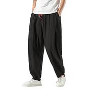 Pantalones de chándal estilo japonés, pantalones harén para hombre, pantalones informales, pantalones de lino, pantalones deportivos holgados, pantalones de chándal para hombre, pantalones japoneses