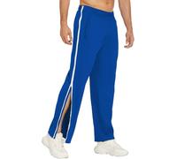 Pantalones De Chándal For Hombre con Cremallera Completa Y Botones Abiertos, Casuales Hebilla, Moda Urbana(Blue2,XXL)