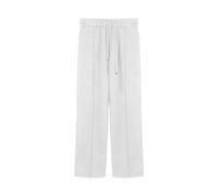 Pantalones de chándal holgados de pierna recta, pantalones deportivos de cintura alta, holgados, cómodos, informales, monocolor, pantalones de senderismo, para exteriores, Y2K Streatwear, Blanco, S