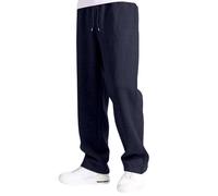 Pantalones de chándal holgados para niños y niñas, pierna recta, bajos abiertos, pantalones casuales, cintura elástica, pantalones deportivos con bolsillos, marine, 15-16 años