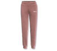 Pantalones de chándal Jack Wolfskin Essential para mujer rosa algodón S