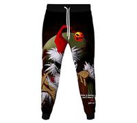 Pantalones de chándal para hombre, algodón, pantalones de Halloween con goma elástica, pantalones de entrenamiento con cordón y estampado de murciélago, pantalones de ocio, pantalones deportivos de