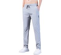 Pantalones de Chándal para Hombre - Elásticos, Transpirables, Corte Recto, Monocolor, Holgados - Pantalones de Ocio y Deporte