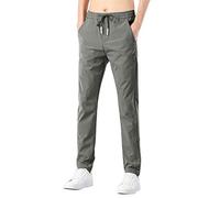 Pantalones de Chándal Para Hombre - Elásticos, Transpirables, Corte Recto, Monocolor, Holgados - Para Ocio y Deporte - #2-Gris