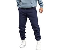 Pantalones de chándal para hombre, holgados, negros, pantalones largos de ocio, cintura elástica, pantalones de trabajo modernos, pantalones de trekking con bolsillos y cordón, pantalones de chándal