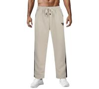Pantalones de chándal para hombre, invierno, cinco puntas, estrella, parche de alta calle, moda retro, recto, cárdigan de punto con cremallera, lavado suelto, pantalones de camuflaje sueltos para