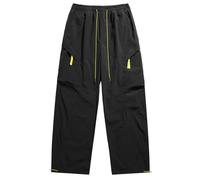 Pantalones de chándal para hombre, para aventuras al aire libre, senderismo, senderismo, cintura elástica, ideal para senderismo, escalada, acabado robusto para exploraciones, Negro , XXL