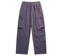 Pantalones de chándal para hombre, para aventuras al aire libre, senderismo, senderismo, cintura elástica, ideal para senderismo, escalada, acabado robusto para exploraciones, morado, 3XL