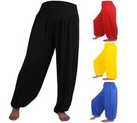 Pantalones de chándal para mujer, holgados, de cintura baja, de algodón, pantalones largos de algodón, pantalones de yoga anchos, pierna ancha, pantalones de globo, con puños, pantalones de chándal