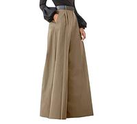 Pantalones de chándal para mujer, pantalones de ocio, pantalones para mujer, pantalones palazzo de verano, estampados, de corte corto, lino de algodón, cómodos pantalones holgados con bolsillos, a la