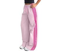 Pantalones de chándal para mujer, pantalones largos de chándal con rayas, pantalones de deporte de pierna ancha, pantalones de ocio bicolor con cintura elástica, hip hop, ropa de calle, jogger, corte