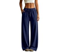Pantalones de chándal para Mujer, Pierna Ancha, Cintura elástica con cordón, Bolsillos, Pantalones Holgados, Pantalones de Ocio, Uso Diario, Fitness, otoño, Invierno, Ropa de Calle