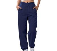 Pantalones de chándal para mujer, pierna ancha, pantalones de correr en V