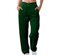 Pantalones de chándal para mujer, pierna ancha, pantalones de correr en V