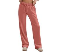 Pantalones de chándal para mujer, transpirables, de secado rápido, pantalones de ocio con pierna ancha, pantalones interiores con cordón, pantalones de sudadera, cintura alta, pantalones de compresión