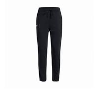 Under Armour UA Rival Terry Jogger Pantalones de chándal para mujer, cómodo y suave pantalón de deporte, color negro/blanco
