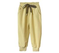 Pantalones de chándal para niños de un solo color, cintura elástica, pantalones de entrenamiento suaves, pantalones casuales clásicos, pantalones casuales, pantalones de entrenamiento informales