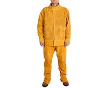 Pantalones de chaqueta traje soldadura for hombres ropa resistente al calor la llama del a escalera duradera y fácil usar(Model A,XL)