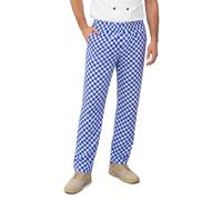 Pantalones de chef IBEX para hombre y mujer - Pantalones de chef unisex con cordón, pantalones de cocina profesionales ligeros de polialgodón (XS-5XL), M