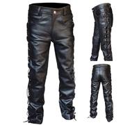 Pantalones de ciclismo para hombre de piel sintética, pantalones punk largos para hombre, pantalones largos de trabajo, transpirables, pantalones cargo de motorista, pantalones de ciclismo resistentes