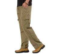 Pantalones de Cintura elástica para Hombre, Pantalones Cargo de Cintura elástica, Joggers Largos Informales, Amarillos, Talla 4X Large