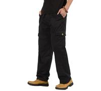 Pantalones de Cintura elástica para Hombre, Tallas Grandes. Pantalones Cargo de Cintura elástica para Hombre, Joggers Largos Informales, Color Negro, Talla XX Large.