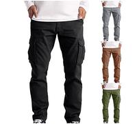 Pantalones de combate para hombre, ajuste holgado, pantalones cargo para caminar, pantalones militares del ejército, pantalones duraderos de camping, fáciles de cuidar, pantalones de trabajo de