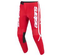 Alpinestars Fluid Apex Pantalones de motocross, blanco-rojo, tamaño 40 para Hombres