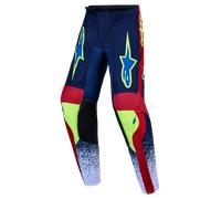 Alpinestars Fluid Drag Pantalones juveniles de motocross, Azul/Rojo/Blanco, Talla 24