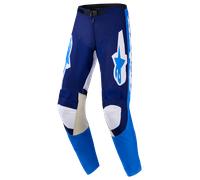 Alpinestars Racer Riway Pantalones de motocross, blanco-azul, tamaño 36 para Hombres