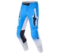 Alpinestars Supertech Scenz Pantalones de motocross, blanco-azul, tamaño 28 para Hombres