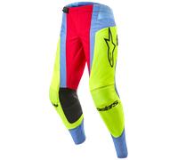 Pantalones de Cross Alpinestars Techstar Ocuri Azul claro/Amarillo Flúor/Rojo Frambuesa32 Azul claro,Amarillo Flúor,Rojo Frambuesa