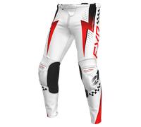 FXR Clutch Pro Pantalones de motocross, negro-blanco-rojo, tamaño 28 para Hombres