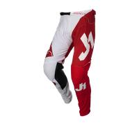 Just1 J-Flex Shape Pantalones motocross, blanco-rojo, tamaño 50