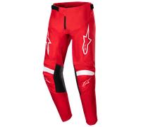 Alpinestars Racer Lurv Pantalones Juveniles de Motocross, blanco-rojo, tamaño 24