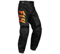 Fly Racing F-16 2024 Pantalones de motocross para niños, negro-naranja, tamaño XS